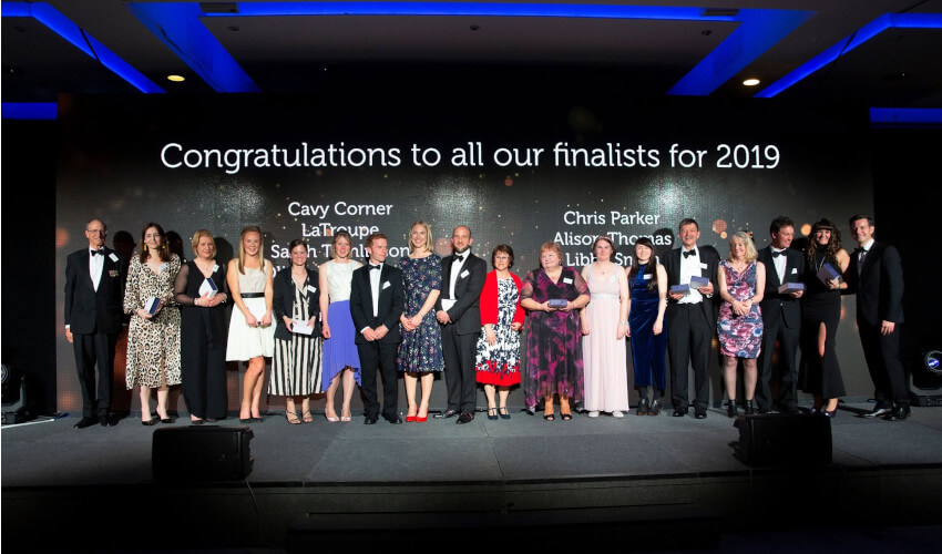 Finalists on stage at the CEVA Animal Welfare Awards in Birmingham