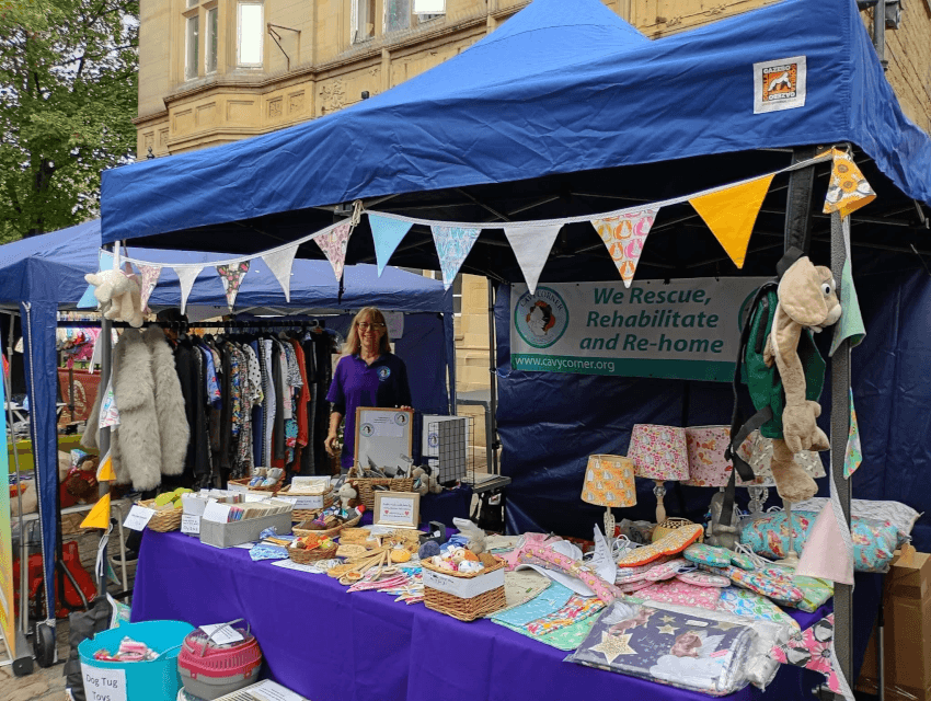 Cavy Corner stand at Glossop Market