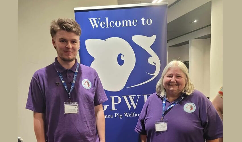 Sue and Michael at the Guinea Pig Welfare Forum