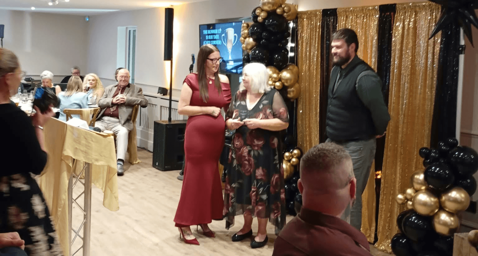 Sue from Cavy Corner receiving her Pride of the North Award