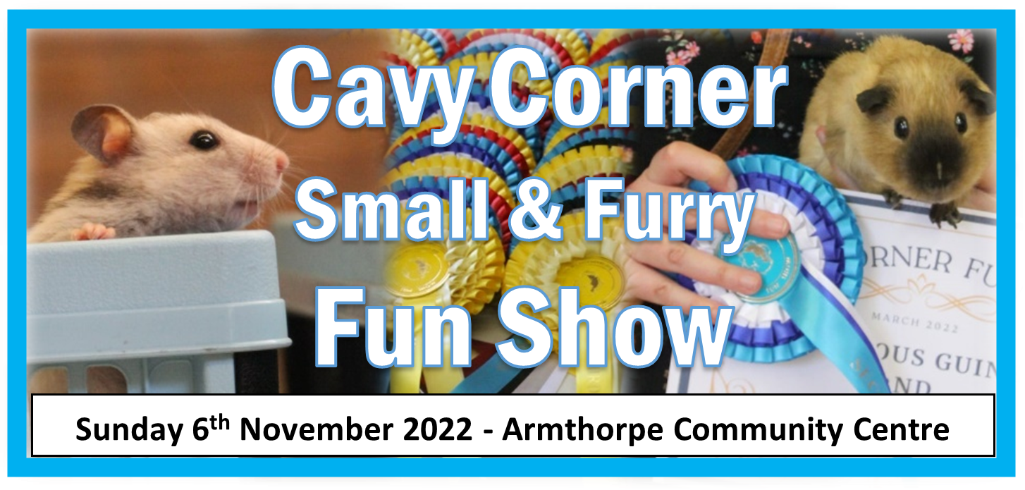 Cavy Corner Fun Show Sunday 6th November 2022 Cavy Corner